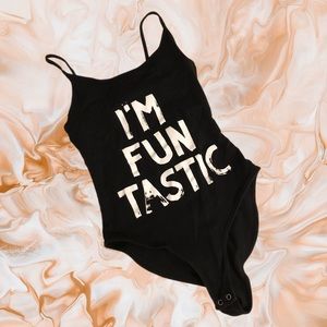 PRIMARK Size 4 ‘I’m Funtastic’ Tank Top Bodysuit